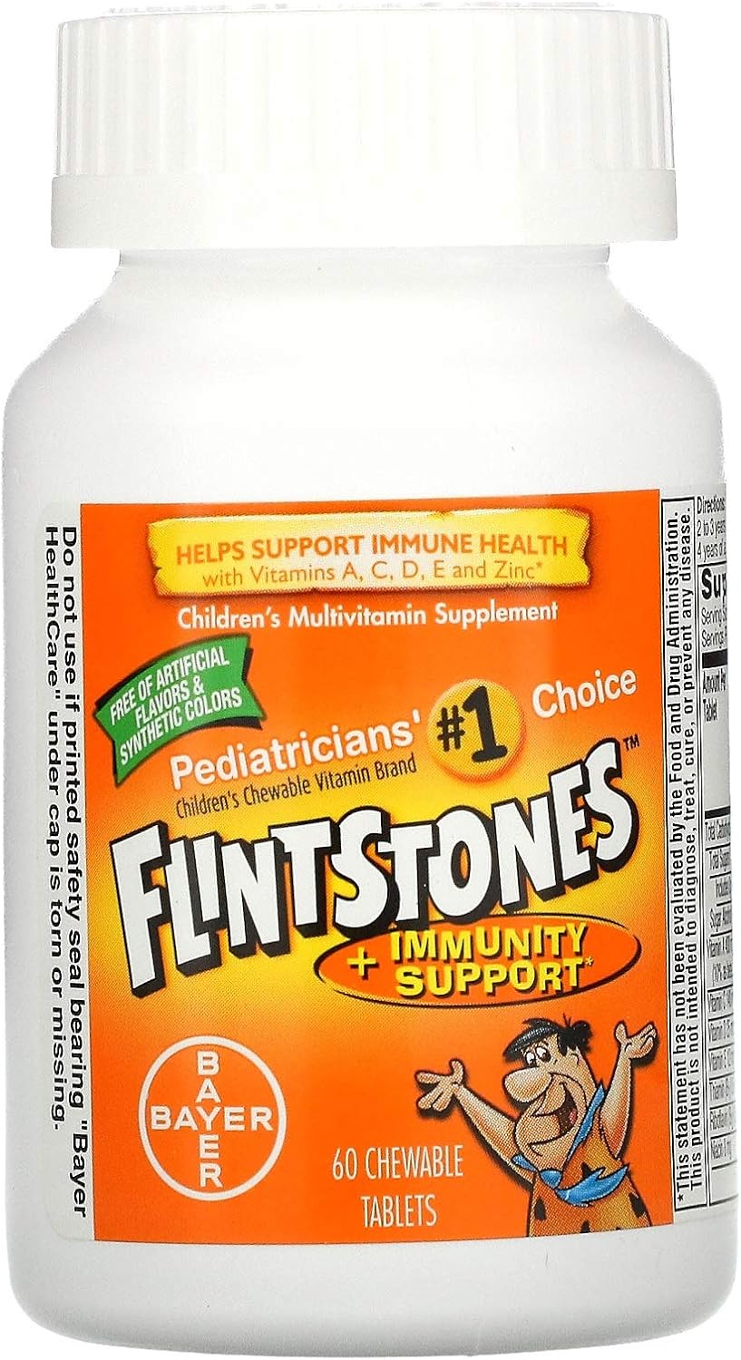 Flintstones Chewable Children's Vitamins with Immunity Support*, Multivitamin for Children and Toddlers with Vitamin C & More, 60 Tablets - görsel 3