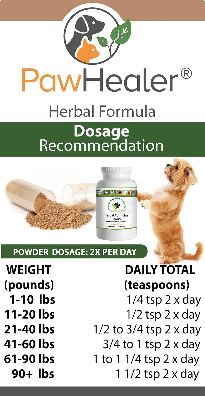 PawHealer Hind Leg Weakness: Yang Floating - Legs Buckle - Herbal Powder for Dogs (100g) - görsel 3