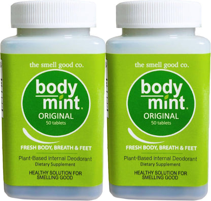 BodyMint - Chlorophyll Supplement for Internal Body Odour, 50 Tablets (Pack of 2)