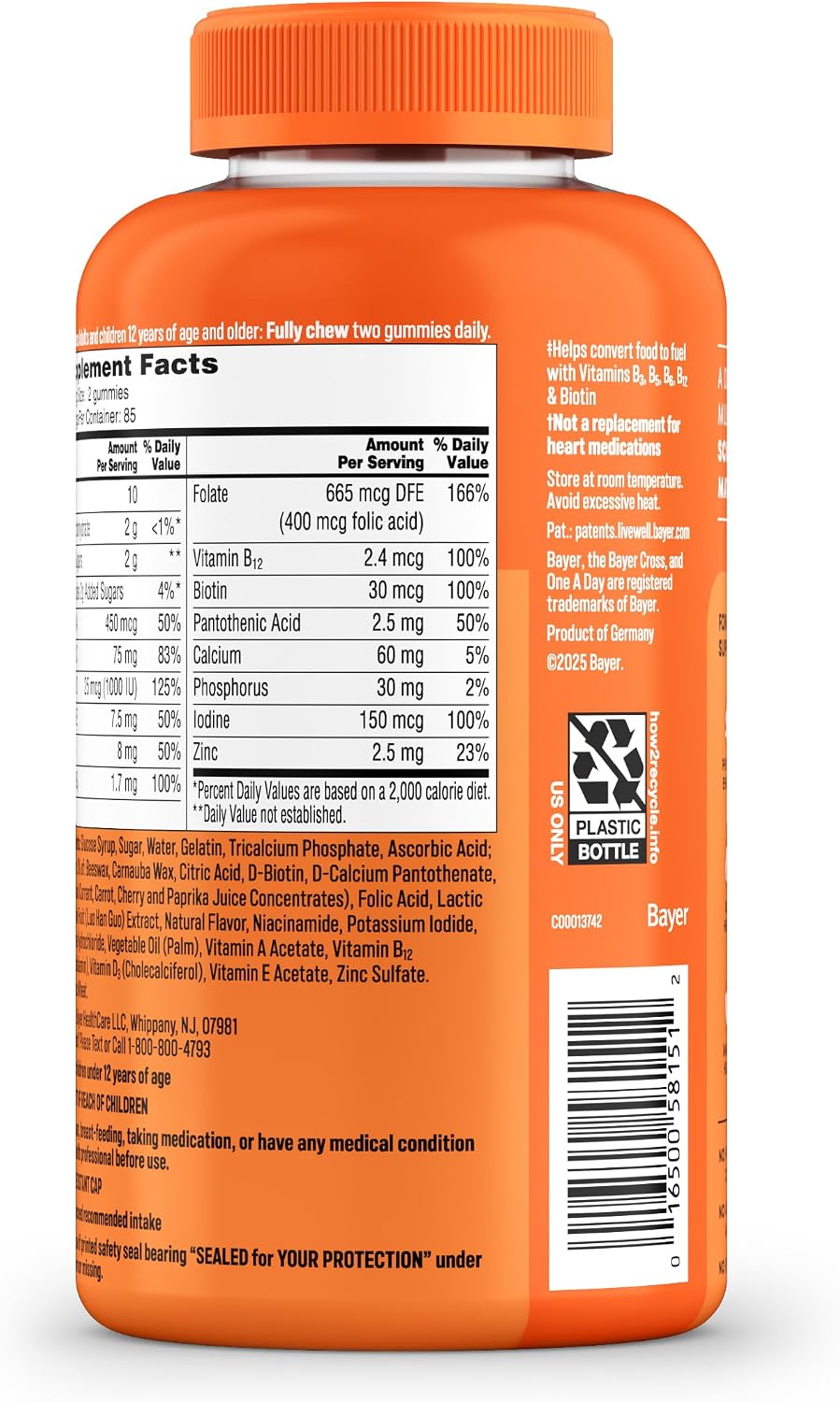 One A Day Women's Multivitamin Gummy - 170 Gummies - görsel 3