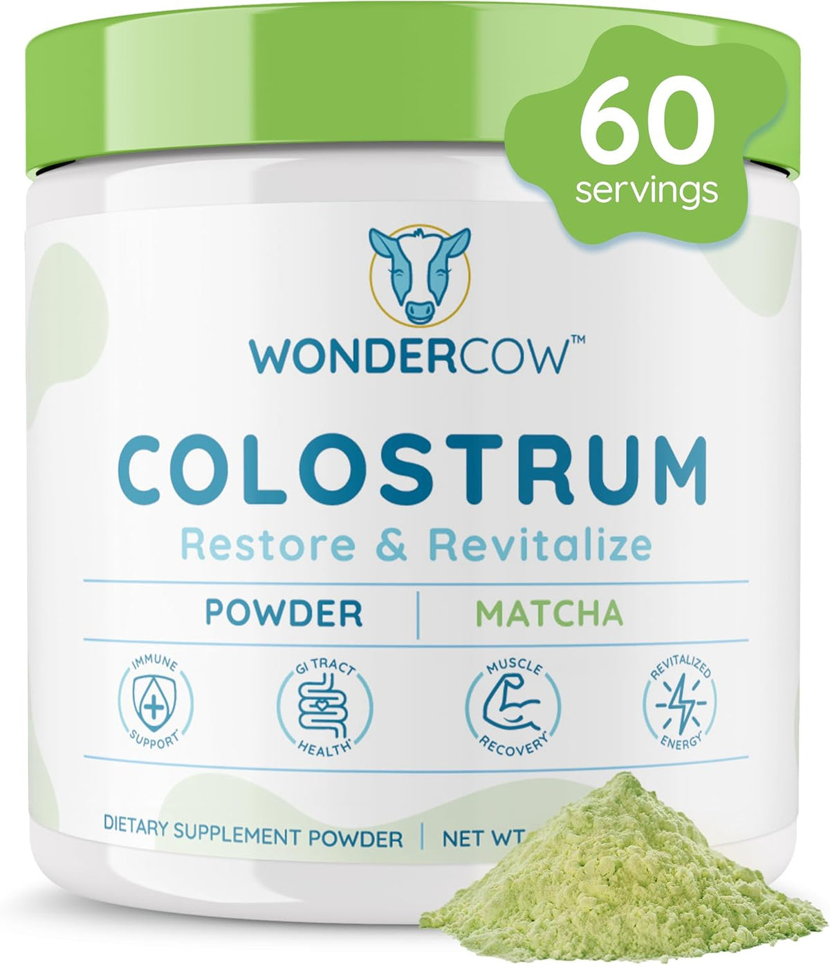 WONDERCOW Colostrum Powder with Matcha, 140 g - görsel 1