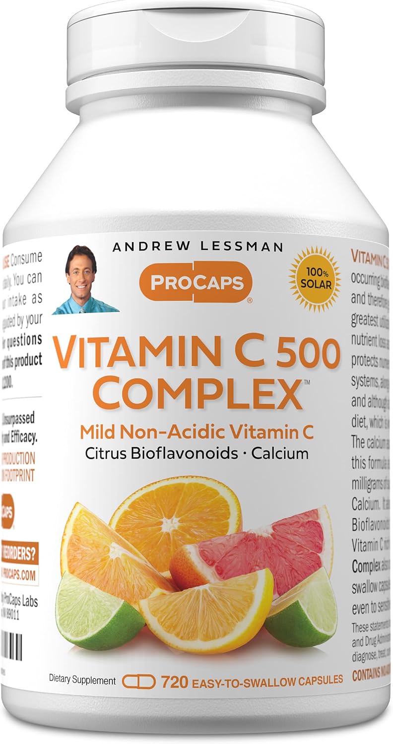 ANDREW LESSMAN Vitamin C 500 Complex - 180 Capsules - görsel 9