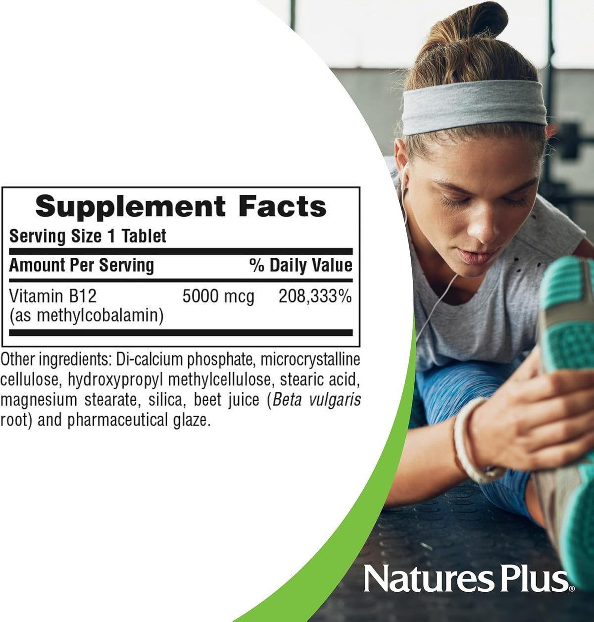 NaturesPlus Shot-O-B12 5000 mcg – Sustained Release Vitamin B12 Tablets – Methylcobalamin – 30 Servings - görsel 5