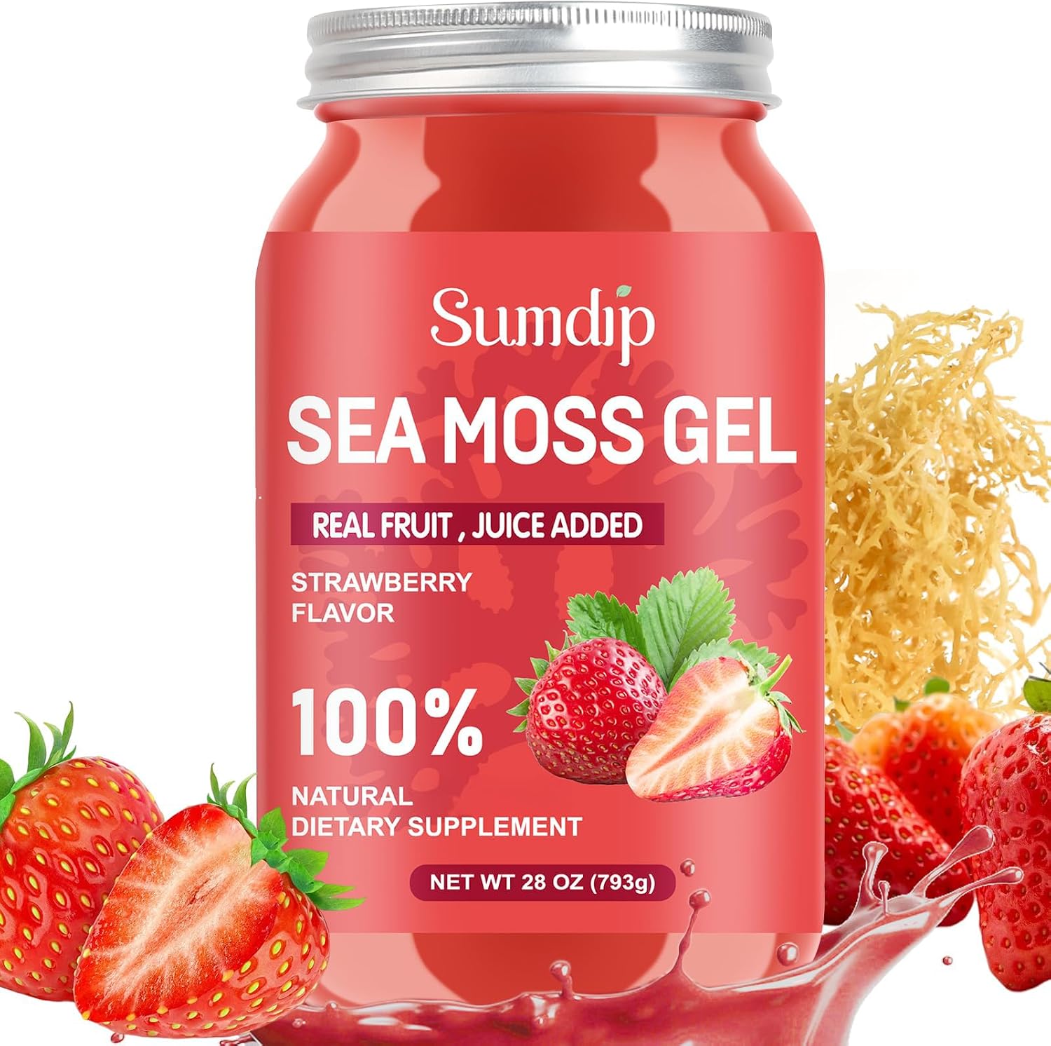 (28oz) Sea Moss Gel, Raw Vegan Irish Seamoss Gel, Immune and Digestive Support, Apple Cinnamon - görsel 10