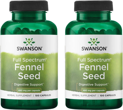 Swanson Fennel 480mg Capsules (2 Pack)