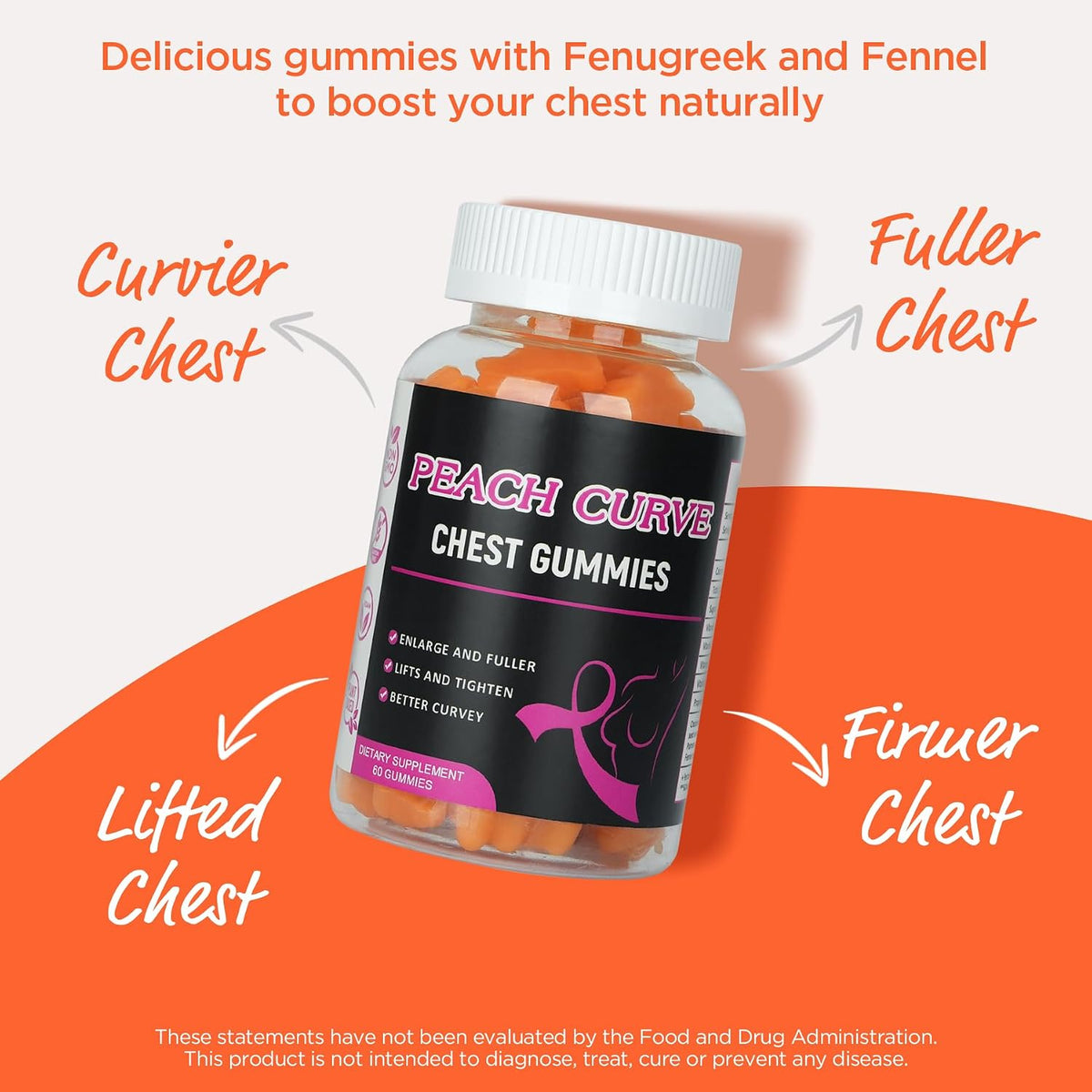 Aromlife Chest Gummies – Herbal Gummy with Vitamins A, C, E, B6, Peach Flavour, 60 Count - görsel 3