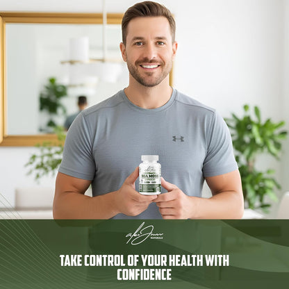 Alex Jones Ultimate Sea Moss Capsules – Vegan, Non-GM Seaweed Supplement with Bladderwrack and Burdock Root (60 Capsules)