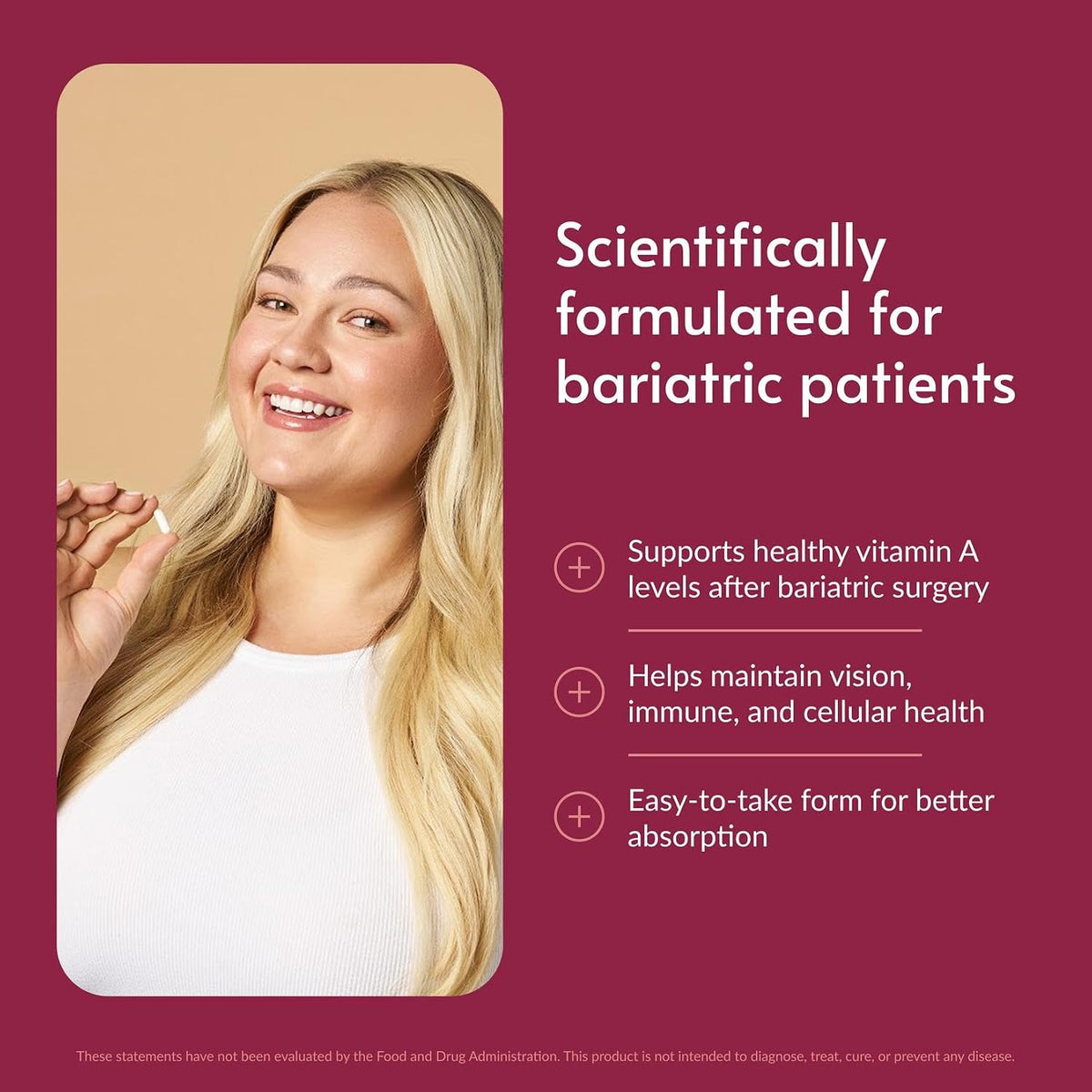 Bariatric Advantage Vitamin A 3,000 mcg – for Bariatric Surgery Patients – Easy-Digest Mini Capsules – 60 Capsules (Pack of 2) - görsel 2