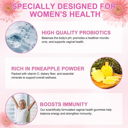 2 Pack Vaginal Probiotics Health Gummies – Premium Feminine Balance Gummies for Prenatal & Postnatal Women