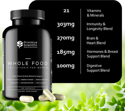 Primitive Scientific Women's Whole Food Multivitamin, 120 Capsules
