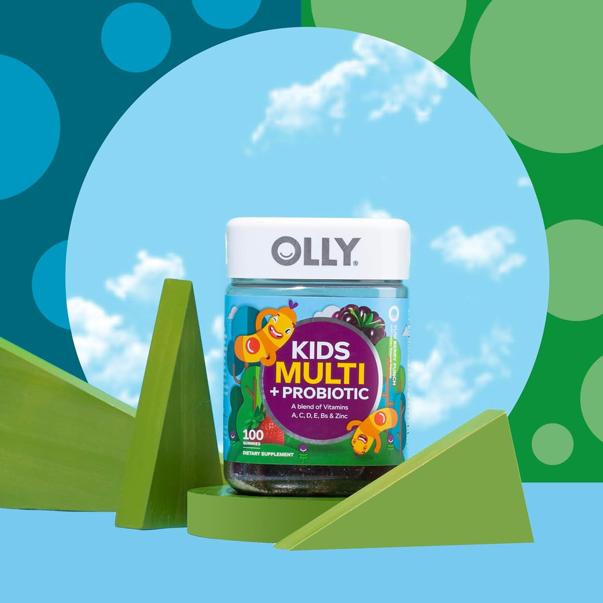 OLLY Kids Multivitamin & Probiotic Gummy, Berry Flavour, 100 Gummies (50 Day Supply) - görsel 4