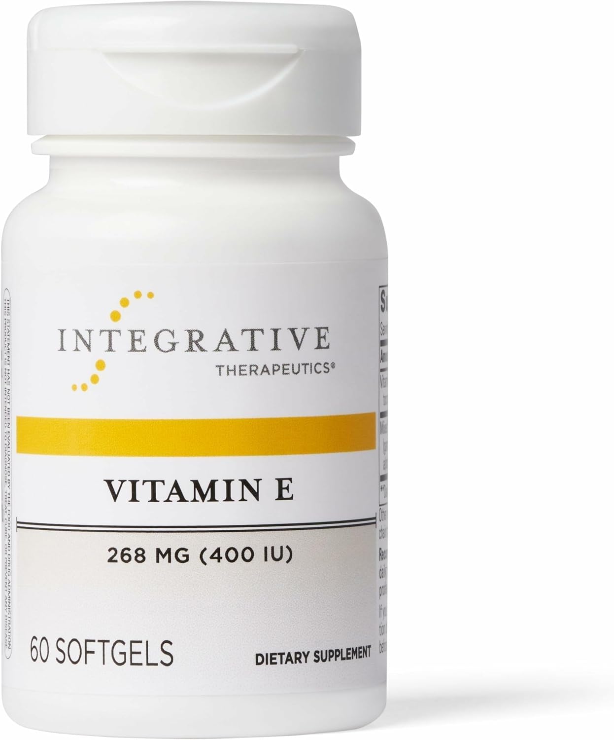 Integrative Therapeutics Vitamin E - Antioxidant Supplement for Cardiovascular Health Support - 60 Softgels - görsel 1