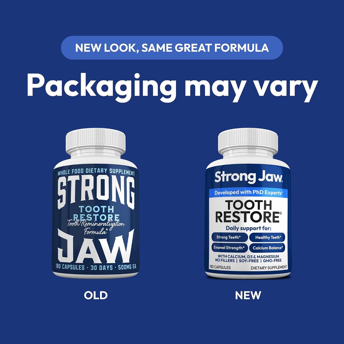 Strong Jaw Tooth Restore for Adults with Remineralising Gum Support - 180 Capsules - görsel 2