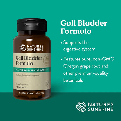 Nature's Sunshine Gall Bladder Formula, 100 Capsules
