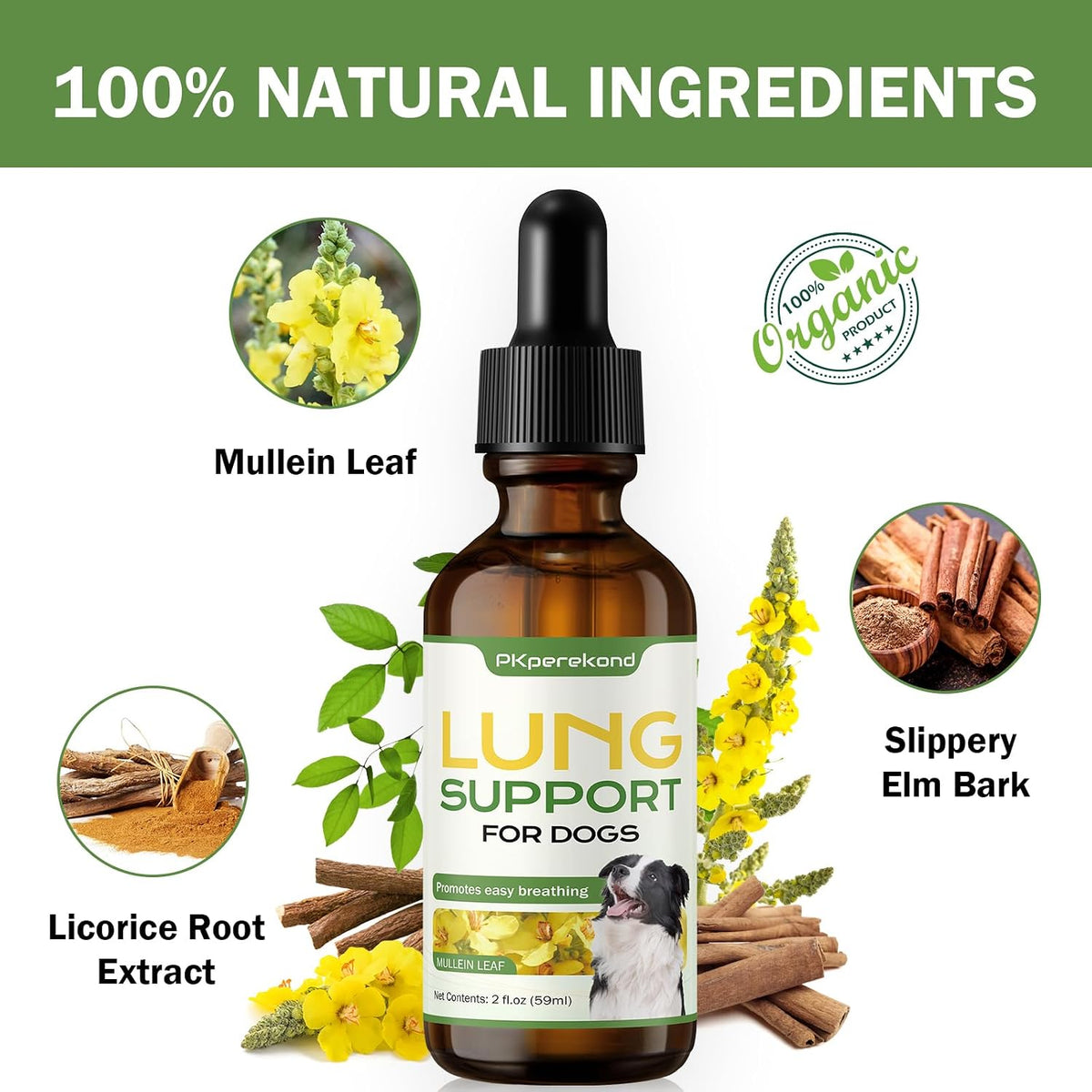 Lung Support for Dogs – Cough & Respiratory Health Support for Breathing – Immune Support, Natural Supplement for Dog Coughing, Wheezing – Promotes Lung Function - görsel 3