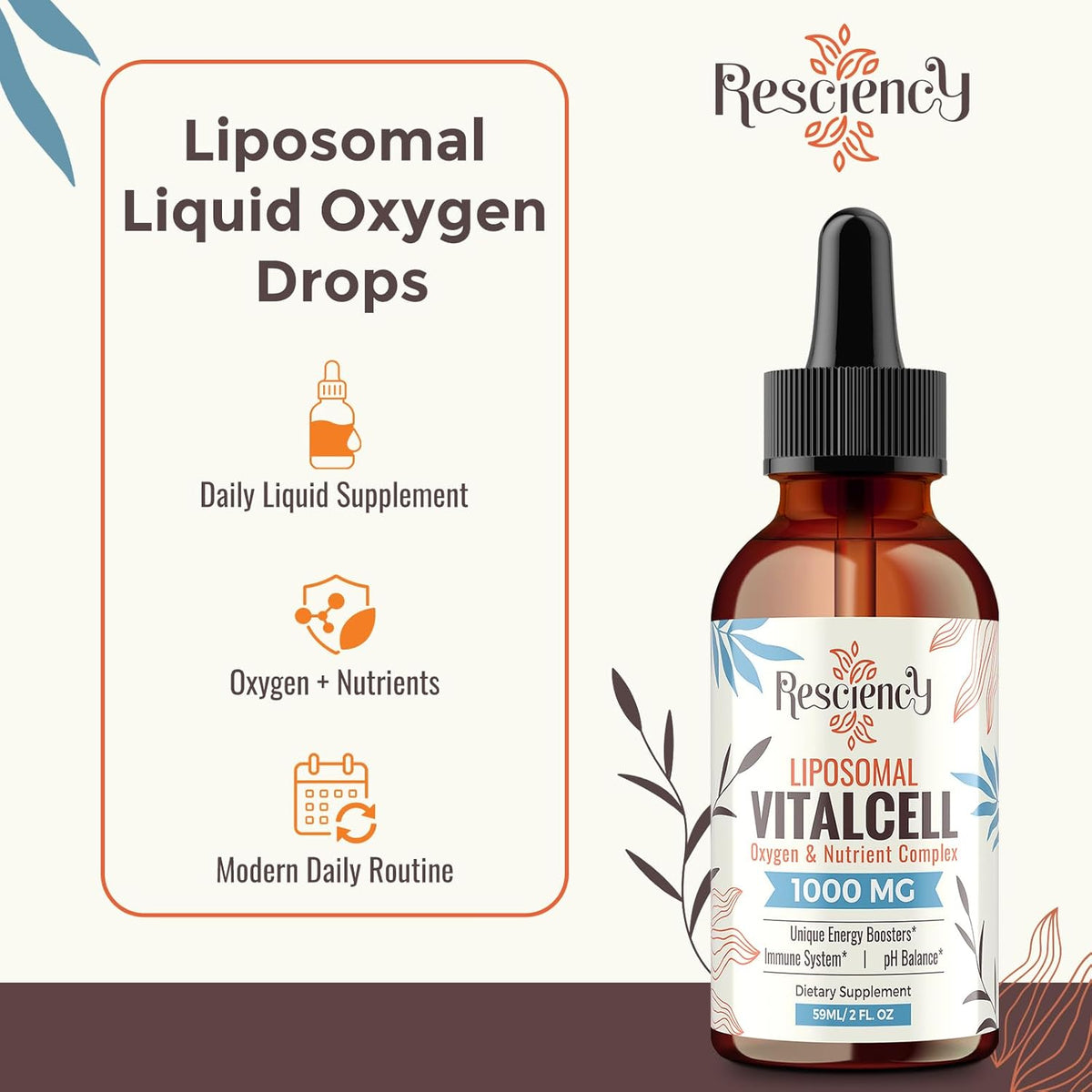 13-in-1 Liquid Oxygen Boost & Nutrient Supplement, Liposomal Optimised-Delivery Blend with Trace Minerals, Amino Acids, CoQ10, B Vitamins & Fulvic Acid, Daily Wellness Liquid Oxygen Drops, 118 ml - görsel 2
