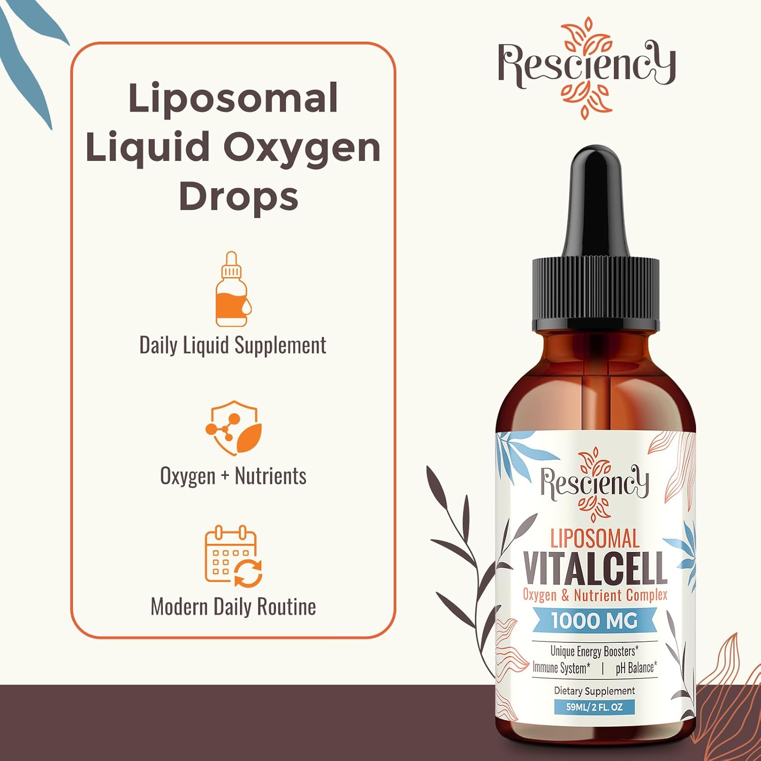 13-in-1 Liquid Oxygen Boost & Nutrient Supplement, Liposomal Optimised-Delivery Blend with Trace Minerals, Amino Acids, CoQ10, B Vitamins & Fulvic Acid, Daily Wellness Liquid Oxygen Drops, 118 ml - görsel 2