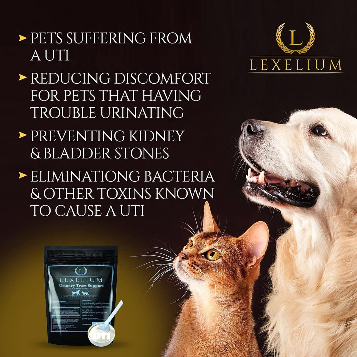 Organic Urinary Tract Infection UTI Support for Dogs and Cats - Enriched with Cranberry, D Mannose, and Curcumin - Optimises Kidney & Bladder Function - 200 g - görsel 3