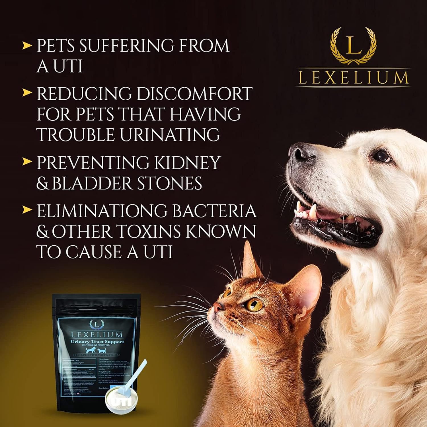Organic Urinary Tract Infection UTI Support for Dogs and Cats - Enriched with Cranberry, D Mannose, and Curcumin - Optimises Kidney & Bladder Function - 200 g - görsel 3