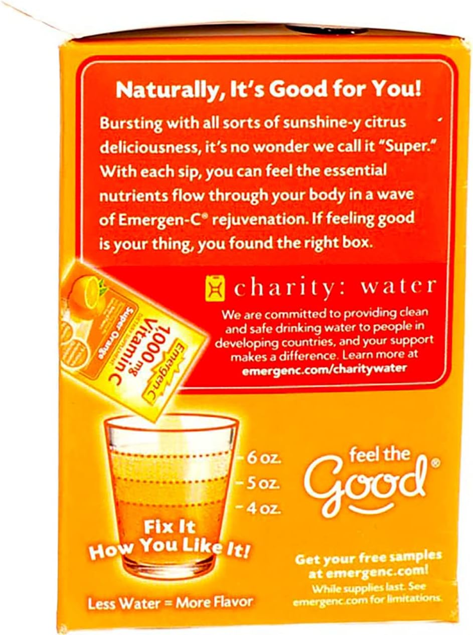 Emergen-C Super Orange - 30 Sachets (Pack of 22) - görsel 2