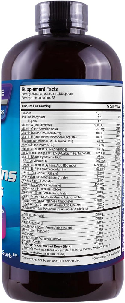 Liquid Mega MultiVitamins & Minerals - 473 ml