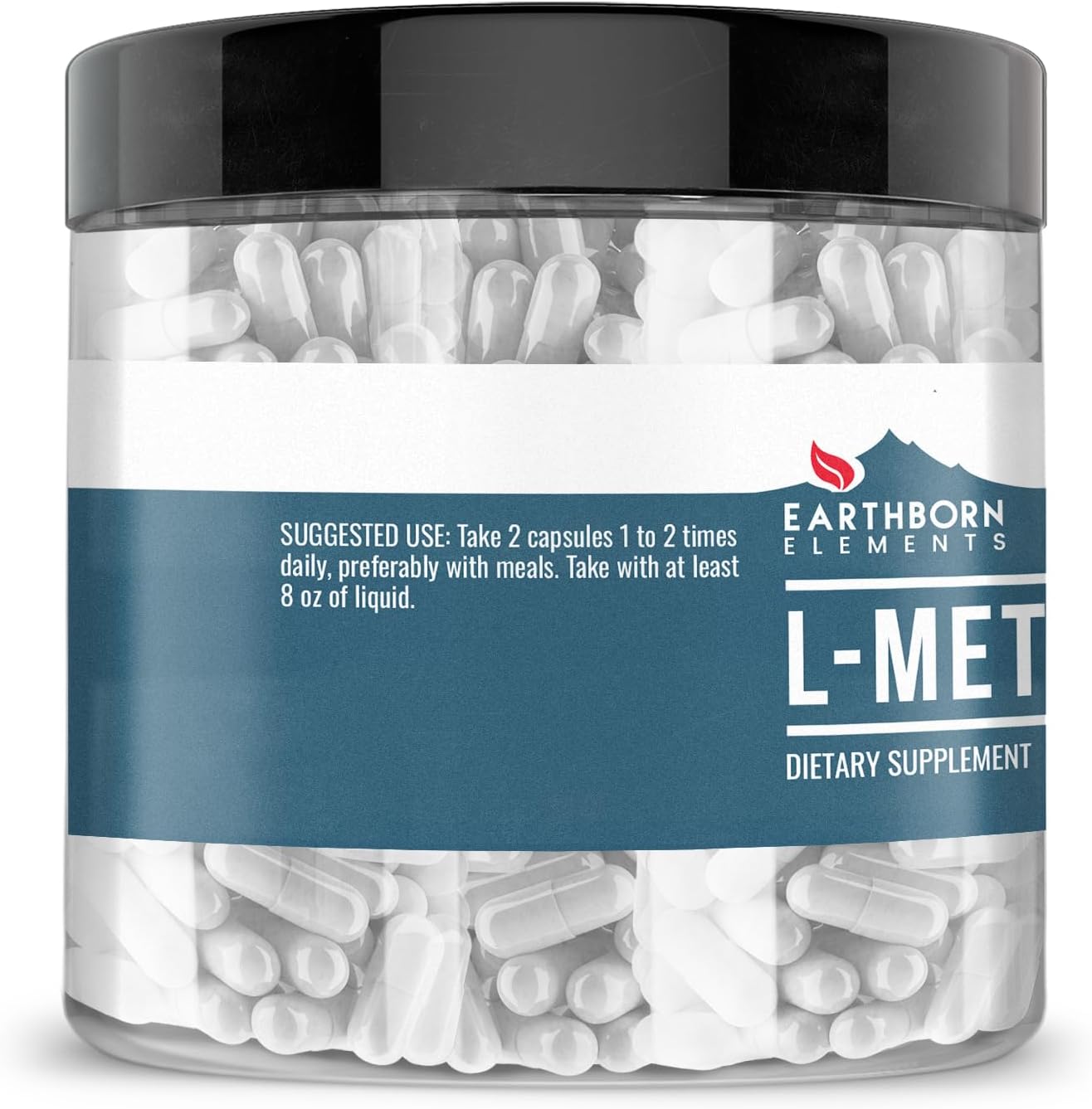 Earthborn Elements L-Methionine, 200 Capsules – Pure & Undiluted, No Additives - görsel 3