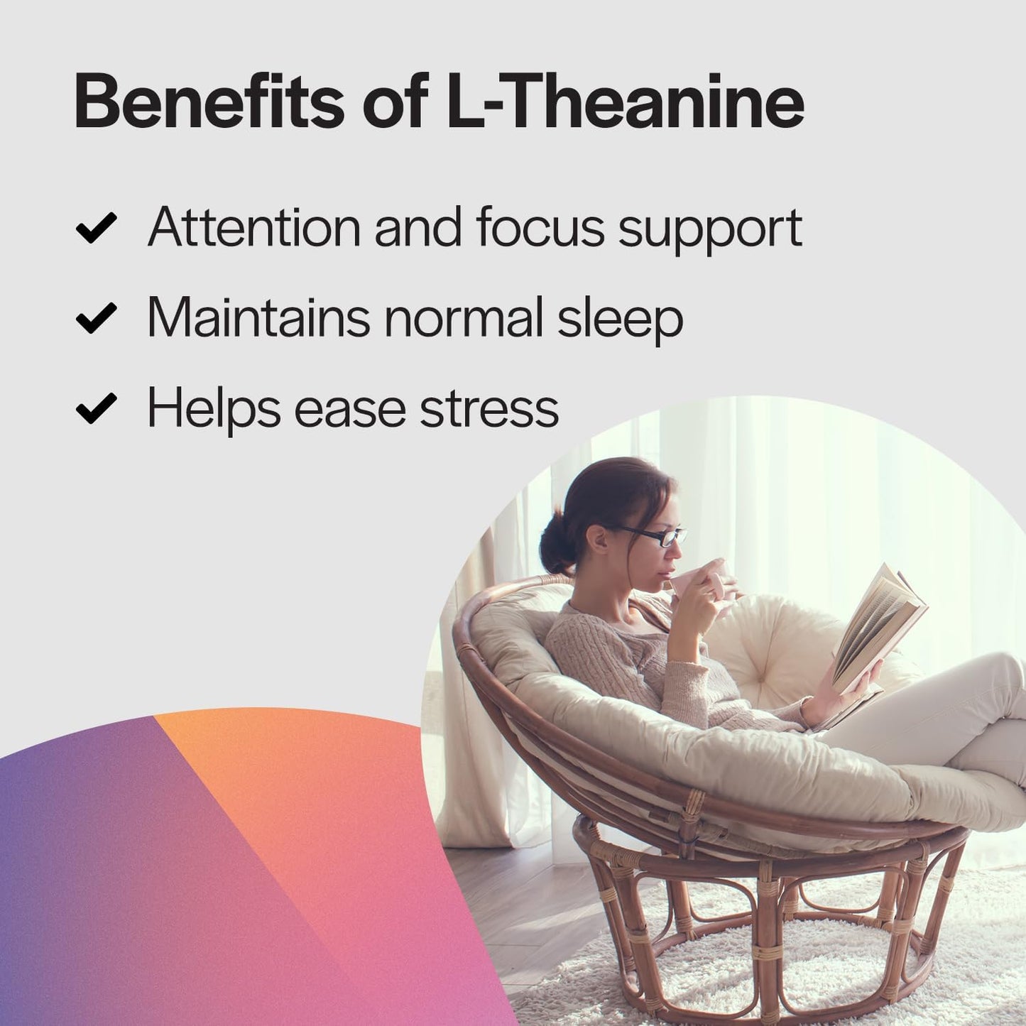 PureFormulas L-Theanine 100 mg, Stress Relief & Focus Support, 60 Vegetarian Capsules - görsel 5
