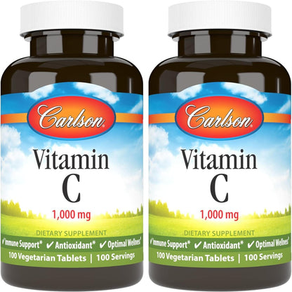 Carlson Vitamin C 1,000 mg, 100 Tablets