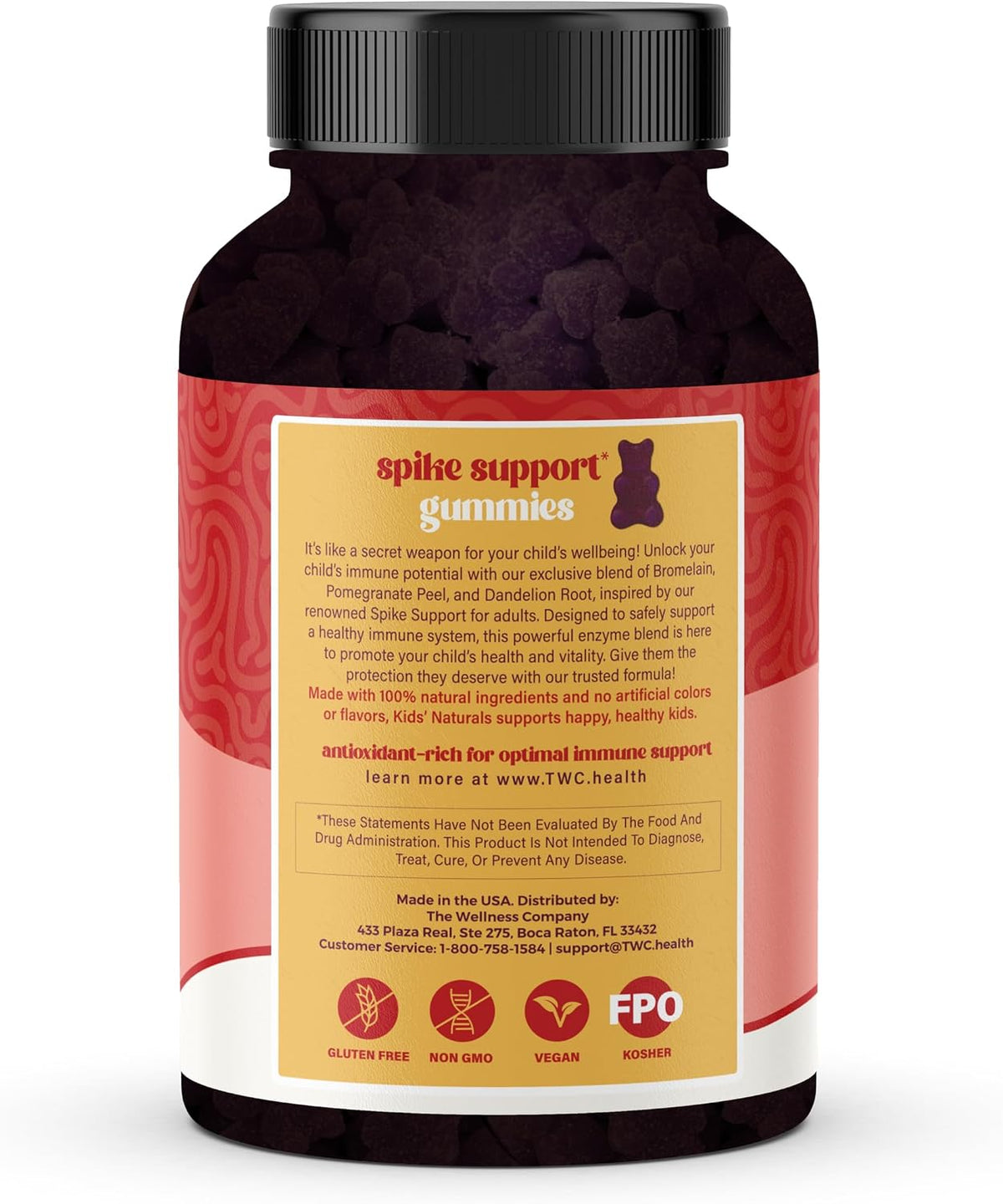 Kids Naturals Spike Support Gummies – Year-Round Wellness with Vitamin C, D & Zinc | 60 Gummies (1 Month Supply) - görsel 2