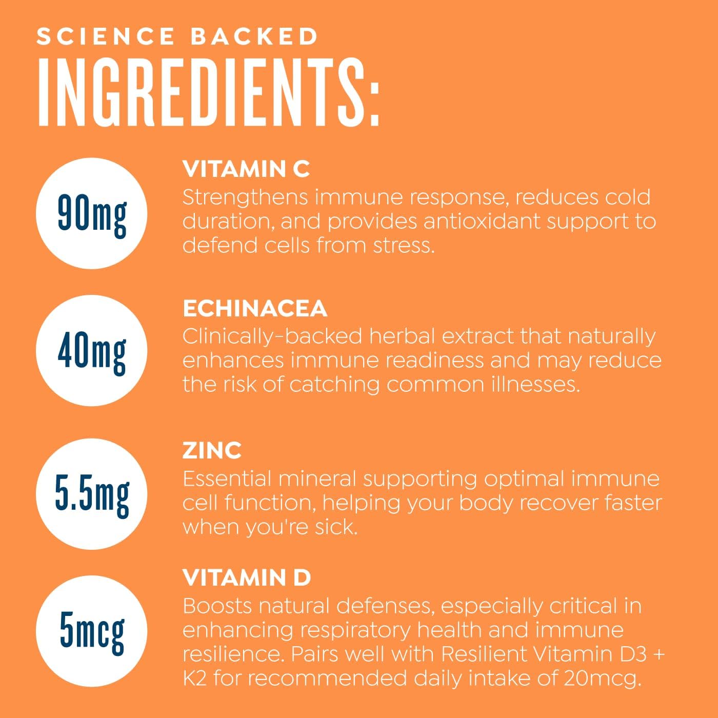 PROTEKT Liquid Immune Support Supplement - Sugar-Free Vitamin C & Zinc Drink Mix, Mixed Berry, 10 Sachets - görsel 5