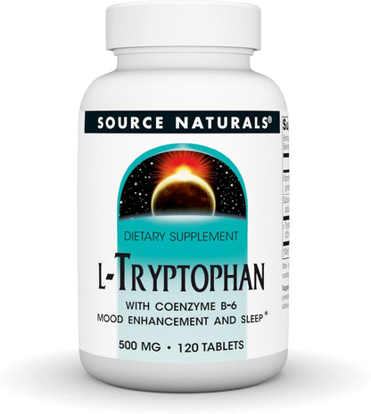 Source Naturals L-Tryptophan with Coenzyme B-6, 500 mg - 120 Tablets