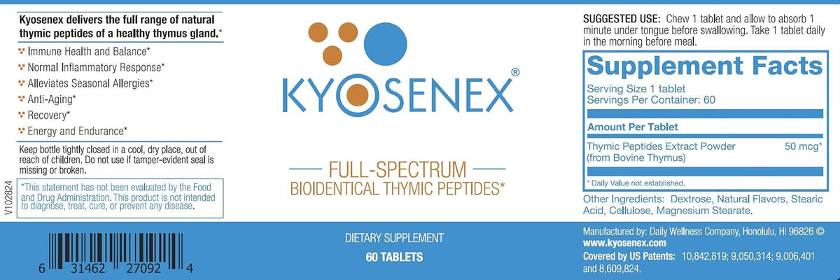 Kyosenex® - Natural, Full Spectrum Thymus Peptide Supplement - görsel 3