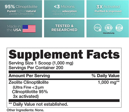 TODICAMP Zeolite Detox Sorbolit – Zeolite Binder Supplement for Full Body Detox – Gut Cleanse, Cellular and Liver Detox (1 Pound (Pack of 1))