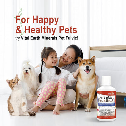 Vital Earth Minerals Pet Fulvic - Dog Allergy Relief, Joint Support Supplement 473 ml (Pack of 2)