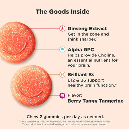 OLLY Laser Focus Gummy - Berry Tangerine - 36 Gummies