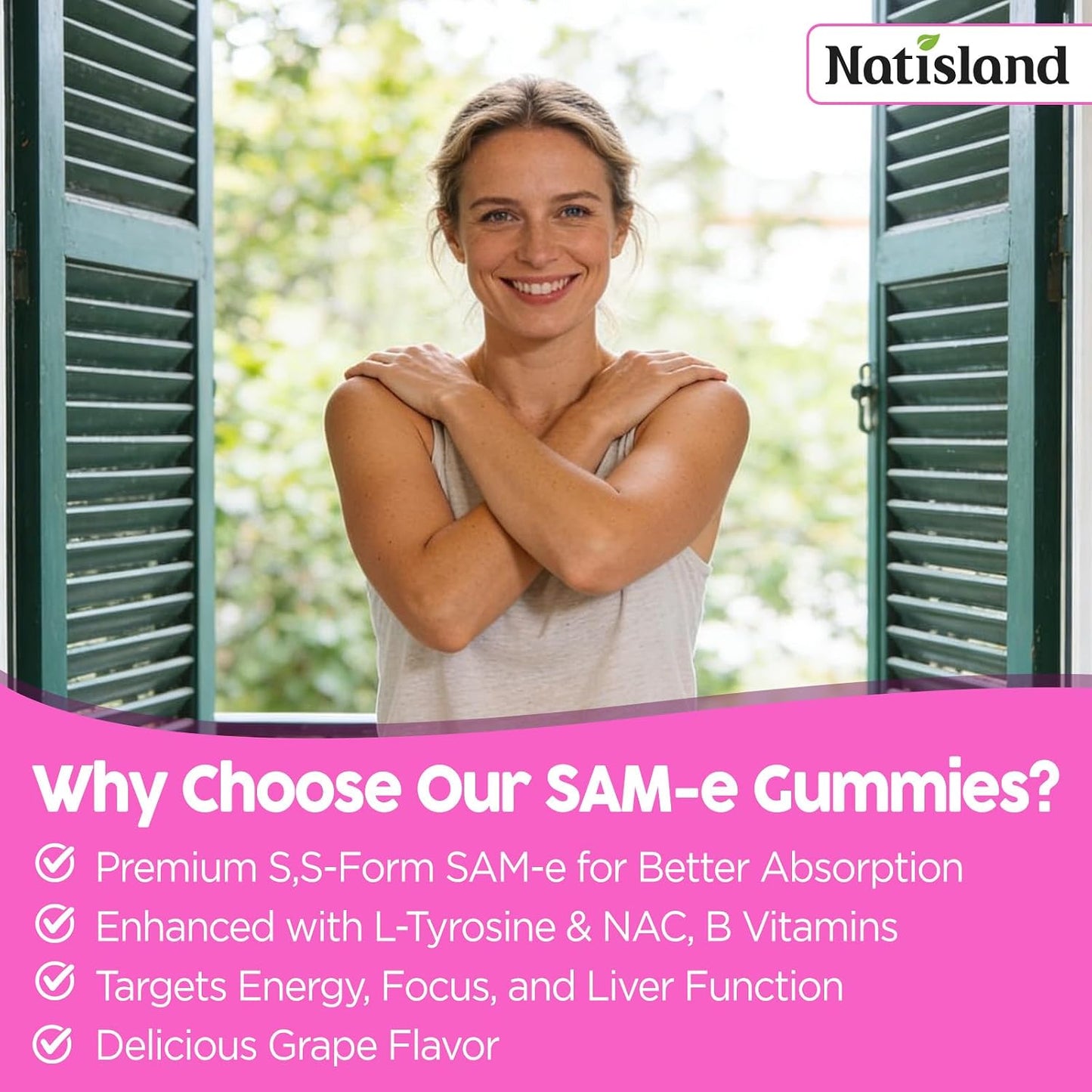 SAM-e with L-Tyrosine Gummies, Methylated B-Vitamin Complex & NAC - 60 Gummies - görsel 8