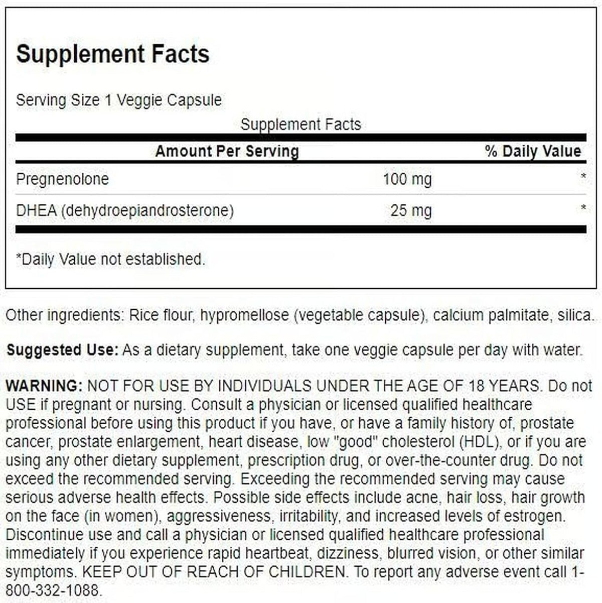 Swanson DHEA and Pregnenolone Complex, 60 Veg Capsules (2 Pack) - görsel 2