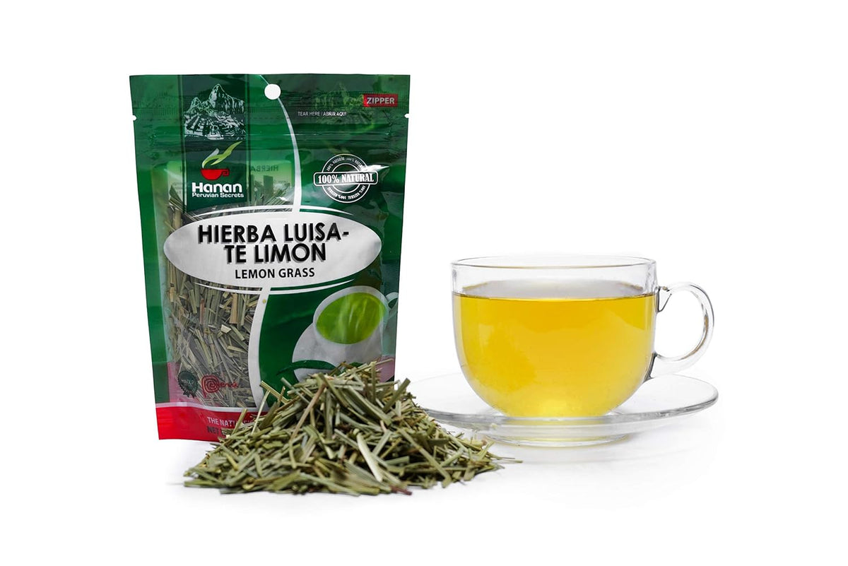 Hanan Peruvian Secrets Hierba Luisa Te Limon | 100% Natural Lemon Grass | 1.41oz / 40g | Traditionally Aids in Relieving Occasional Stress, Tension | Promotes Healthy Sleep and Digestion - 6 Pack - görsel 1