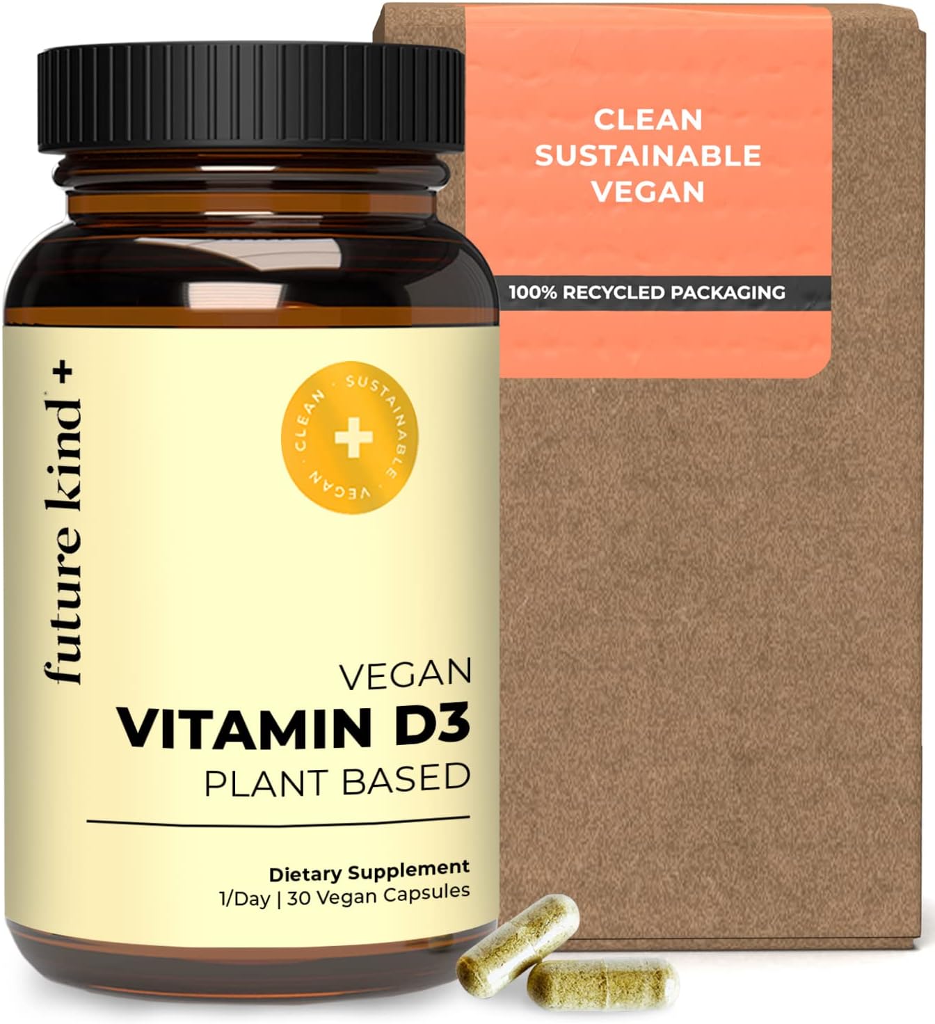 Future Kind Vegan Vitamin D3 2500 IU - 30 Capsules - görsel 1
