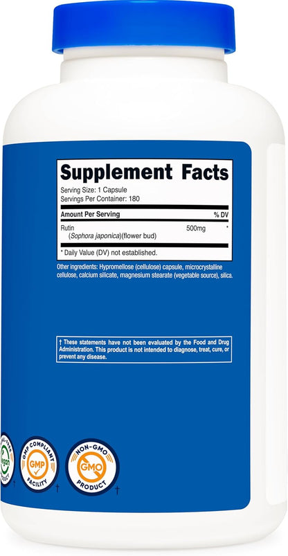 Nutricost Rutin 500mg, 180 Capsules