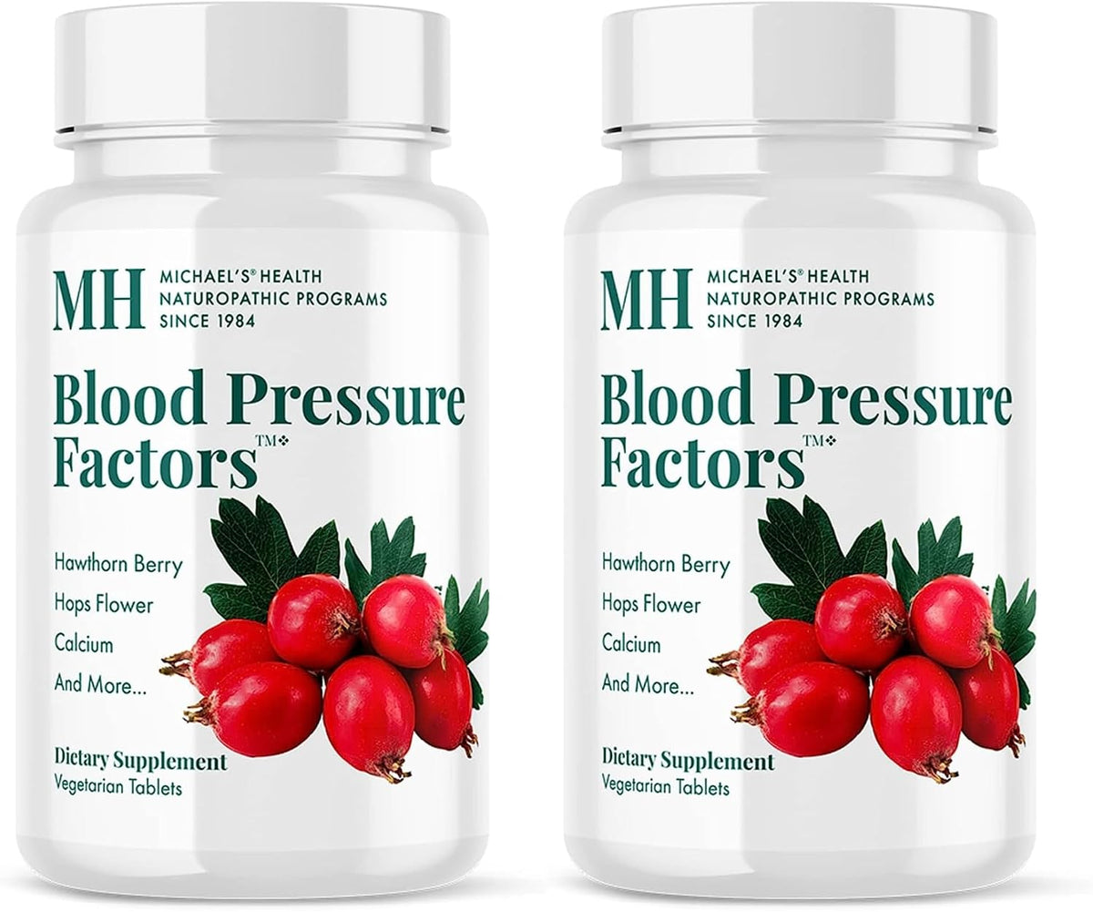 Michael's Health Naturopathic Programmes Blood Pressure Factors - 60 Vegetarian Tablets, Pack of 2 - Contributes to Normal Fluid Balance and Nervous System Function - Kosher - 40 Servings - görsel 1
