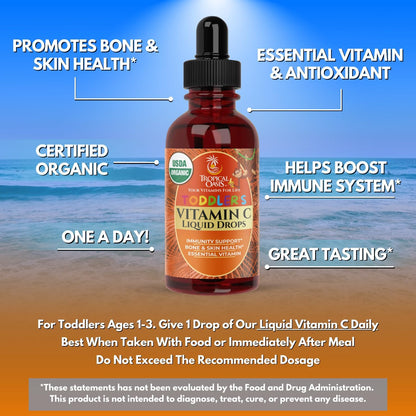 Tropical Oasis USDA Organic Toddler Vitamin C Drops - Banana Flavour