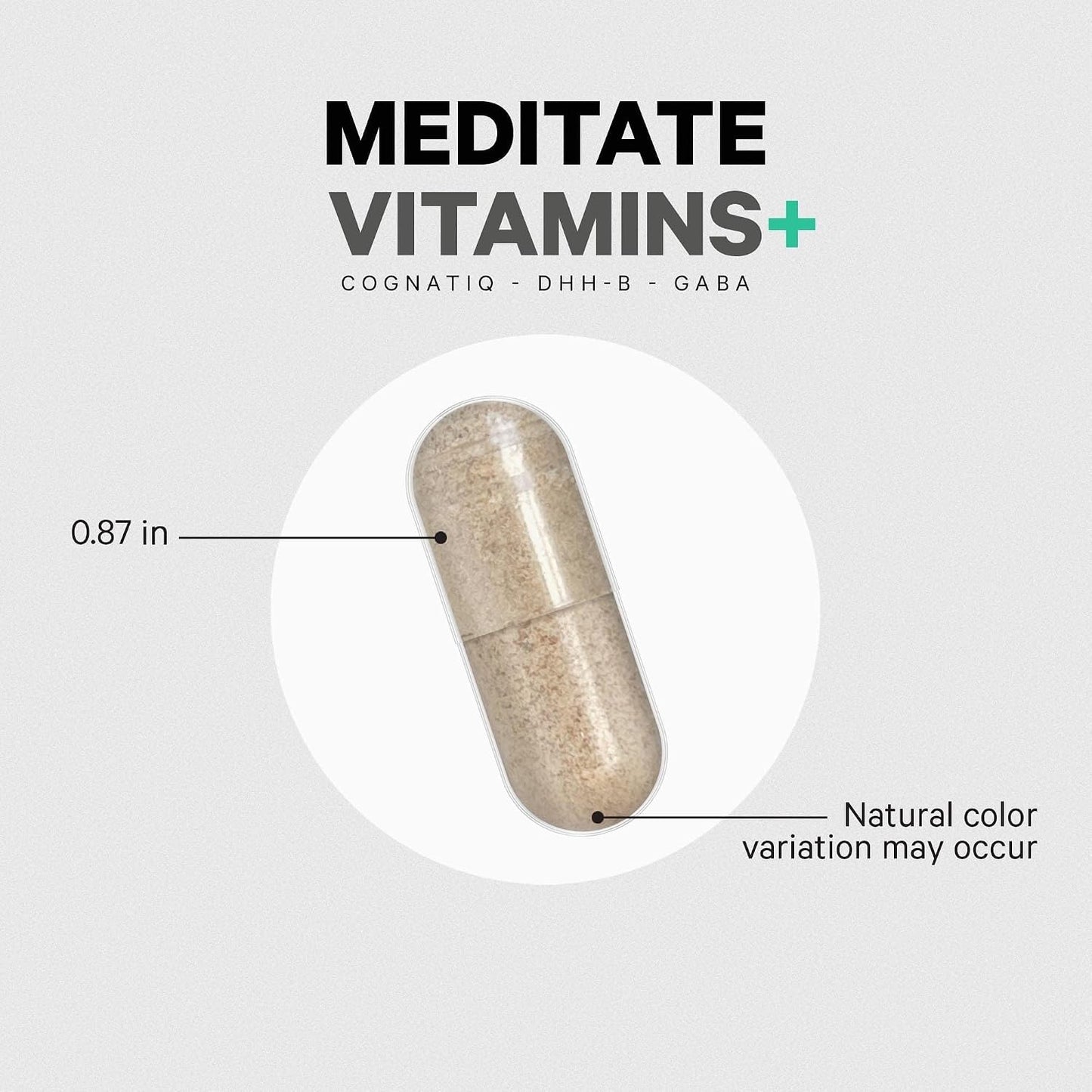 Codeage Meditate Vitamins+ Supplement - CognatiQ, DHH-B, GABA, Ashwagandha, Organic Mushrooms, Blueberries - BDNF Brain Pills and Neuroprotein - Vegan, Non-GMO, Gluten-Free - 60 Capsules - görsel 7