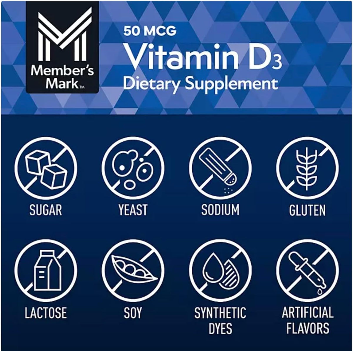 Member Mark Vitamin D3, 50 µg (2000 IU), 400 Soft gel capsules - görsel 6
