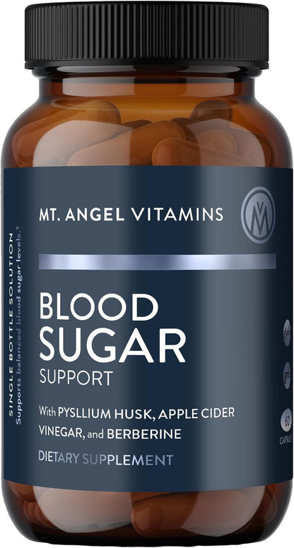 Mt. Angel Vitamins Blood Sugar Support Supplement with Berberine, Cinnamon and Apple Cider Vinegar - 60 Capsules