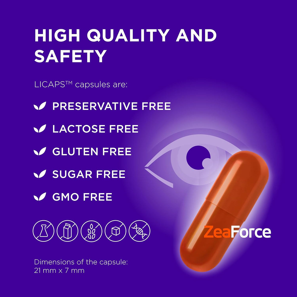 ZeaForce Excellent Vision Eye Health Supplement - Concentrated Liquid Formula, 1 Capsule per Day, 3-Month Supply - görsel 8
