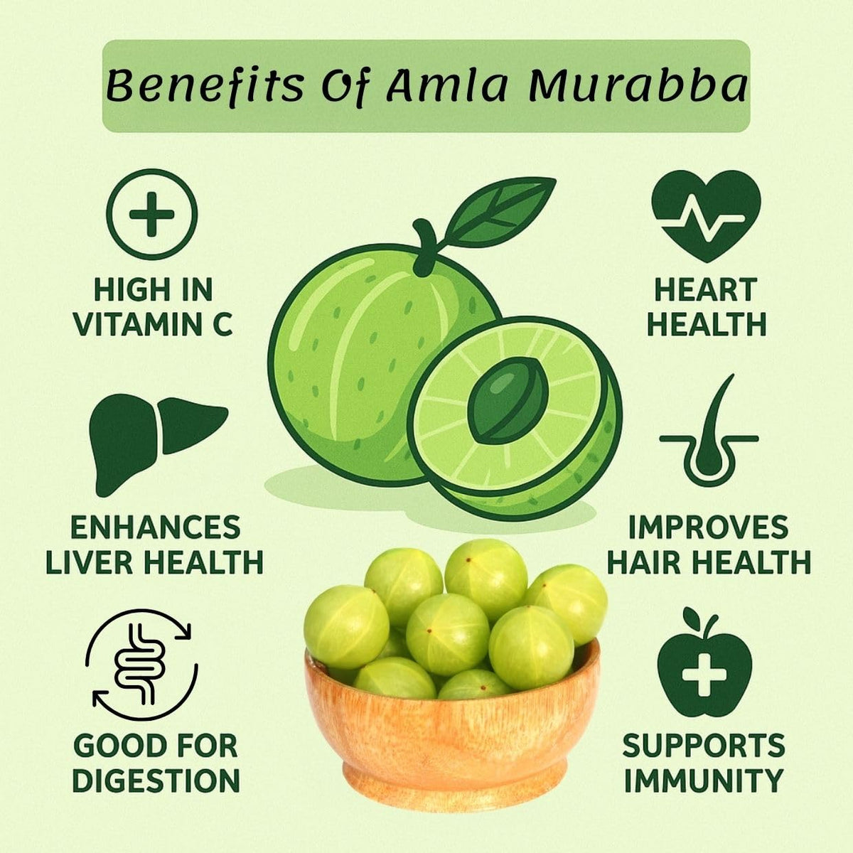 Nutravilla Organic Amla Murabba – Dry and Natural Awla Murrabba, 450g Jar - görsel 4