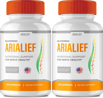 Arialief Brain Supplements for Memory and Focus Capsules, Aria LIEF Advanced Formula Brain Health Support Pills Maximum Strength Nootropics Arialief All Natural Support Pills Reviews (2 Pack)