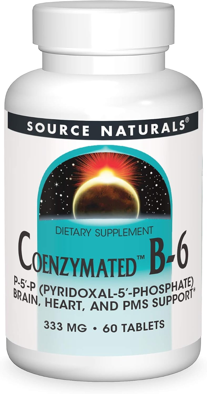 Source Naturals Coenzymated B-6 (P5P) - 333 mg, 60 Tablets - görsel 1