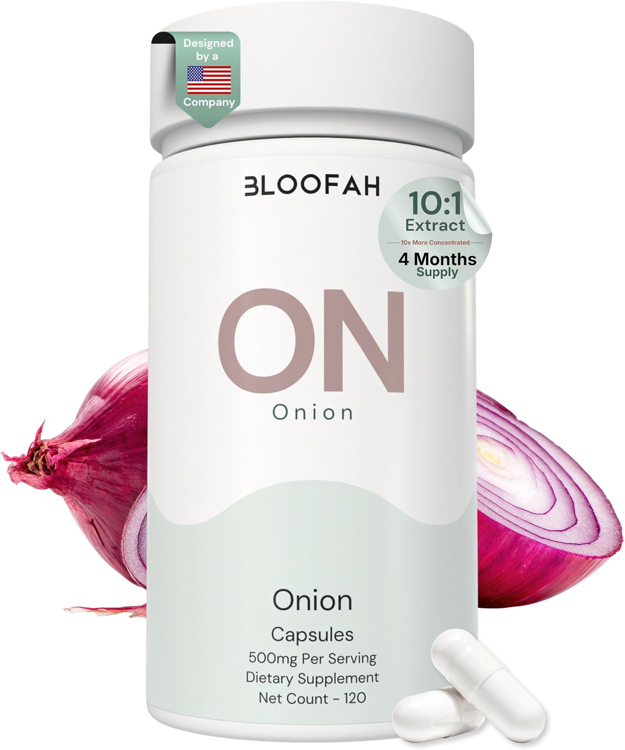 ON Onion Extract Capsules 500mg – Allium cepa Herbal Supplement - görsel 1